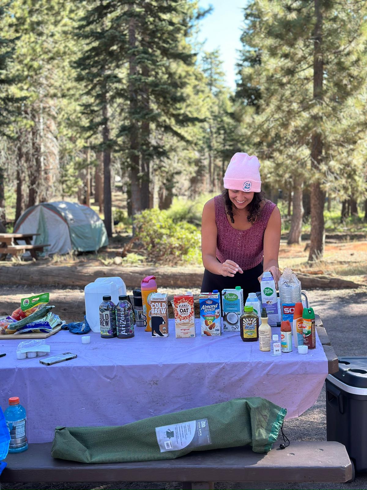The whole camp group together